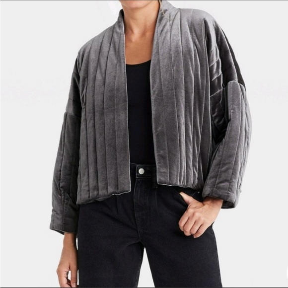 a new day Jackets & Blazers - A new day osfm charcoal gray velvet jacket